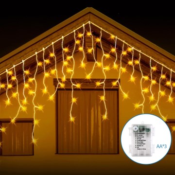 Aigostar - Guirlande de Noël extérieure 200xLED/8 fonctions 13x0,6m IP44 blanc chaud