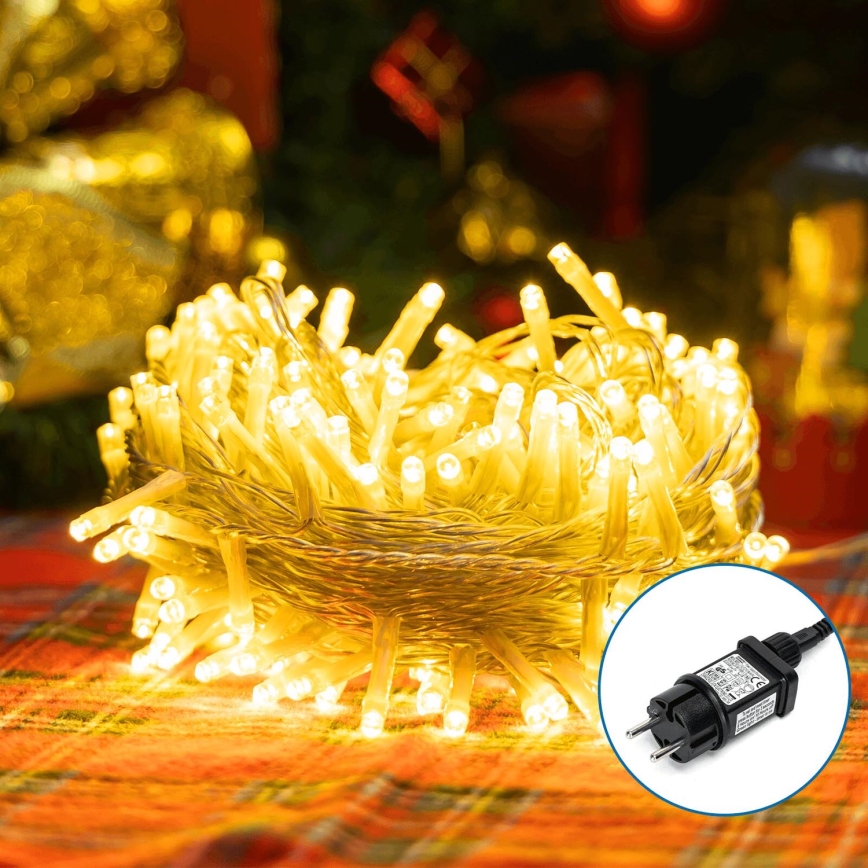 Aigostar - Guirlande de Noël extérieure 200xLED/8 fonctions 23m IP44 blanc chaud