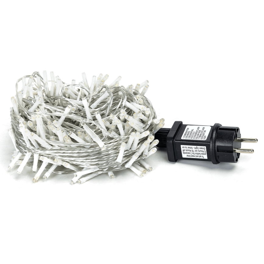 Aigostar - Guirlande de Noël extérieure 200xLED/8 fonctions 23m IP44 blanc chaud
