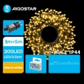 Aigostar - Guirlande de Noël extérieure 200xLED/8 fonctions 8m IP44 blanc chaud