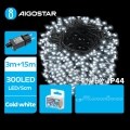 Aigostar - Guirlande de Noël extérieure 300xLED/8 fonctions 18m IP44 blanc froid