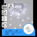 Aigostar - Guirlande de Noël extérieure LED 100xLED/8 fonctions 3xAA 3,3m IP44 blanc froid