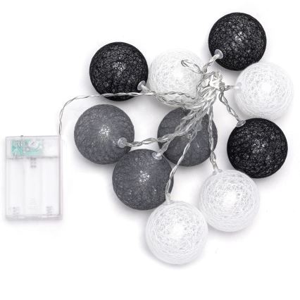 Aigostar - Guirlande de Noël LED, 10 LED, alimentée par 3 piles AA, 2 m, blanc chaud