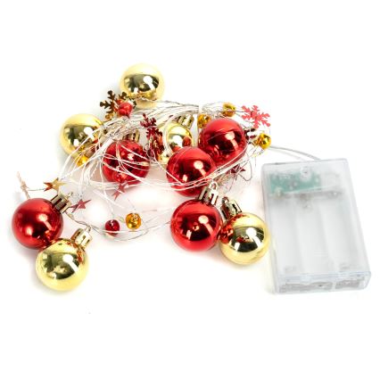 Aigostar - Guirlande de Noël LED 20xLED/3xAA 2m blanc chaud