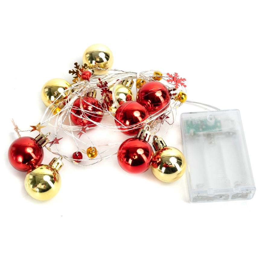 Aigostar - Guirlande de Noël LED 20xLED/3xAA 2m blanc chaud