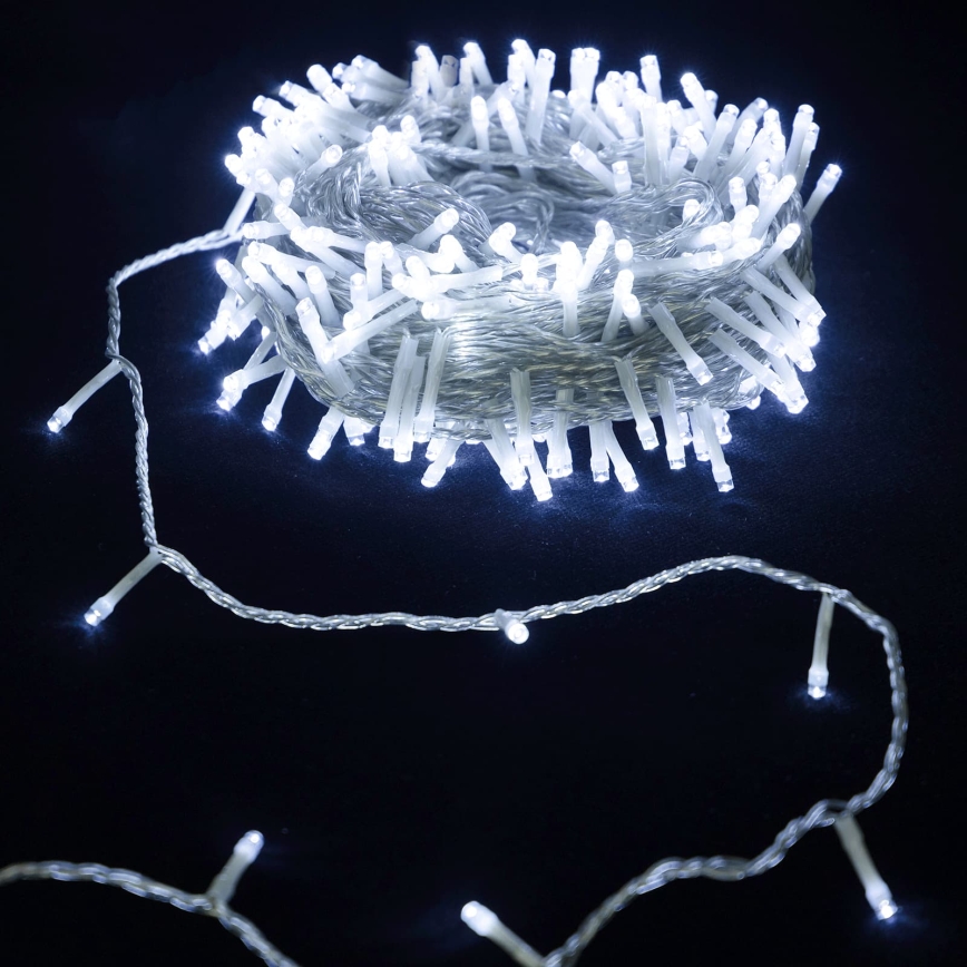 Aigostar - Guirlande de Noël LED 50xLED/3xAA 5,3m blanc froid