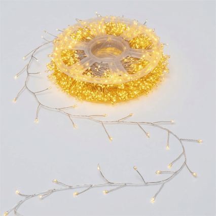 Aigostar - Guirlande de Noël LED d'extérieur 2000 LED / 8 fonctions 53 m IP44 blanc chaud