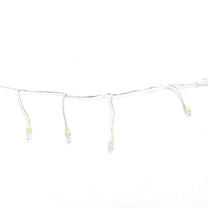 Aigostar - Guirlande de Noël LED d'extérieur 300 LED/8 fonctions 3xAA 9,3 m IP44 blanc chaud