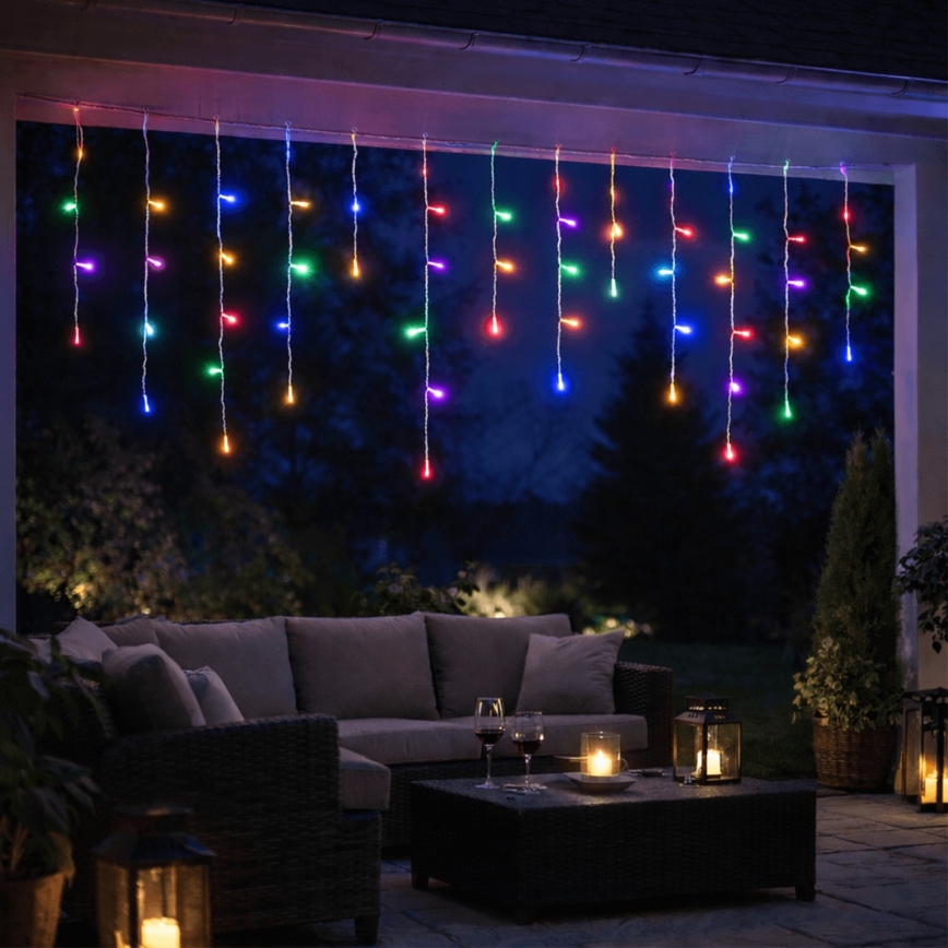 Aigostar - Guirlande de Noël LED extérieure 300xLED/8 fonctions 3xAA 18x0,6 m IP44 multicolore