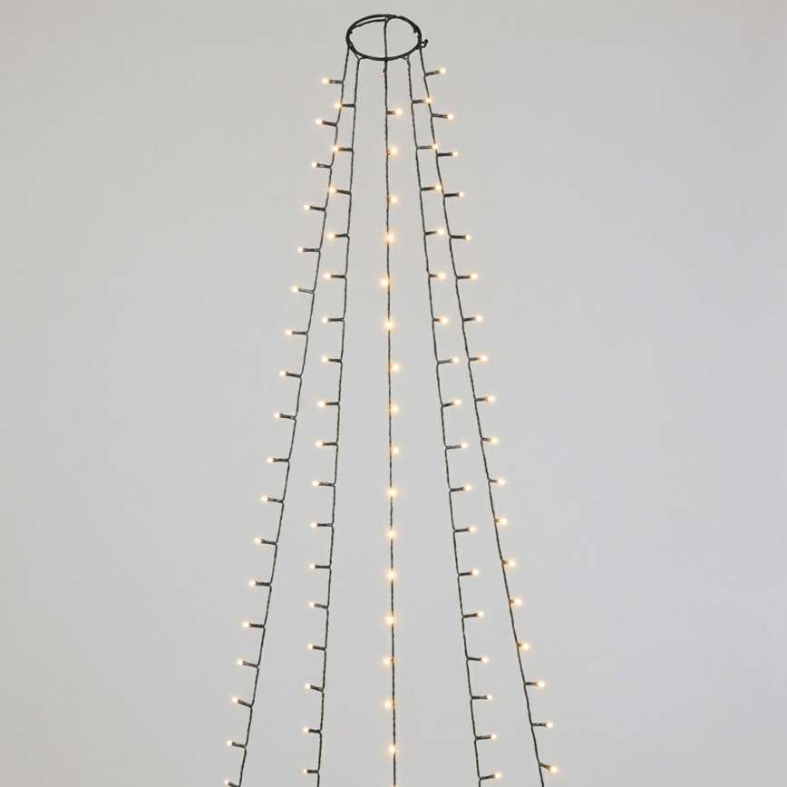 Aigostar - Guirlande de Noël LED d'extérieur 72xLED/8 fonctions 3xAA 1,2m IP44 blanc chaud