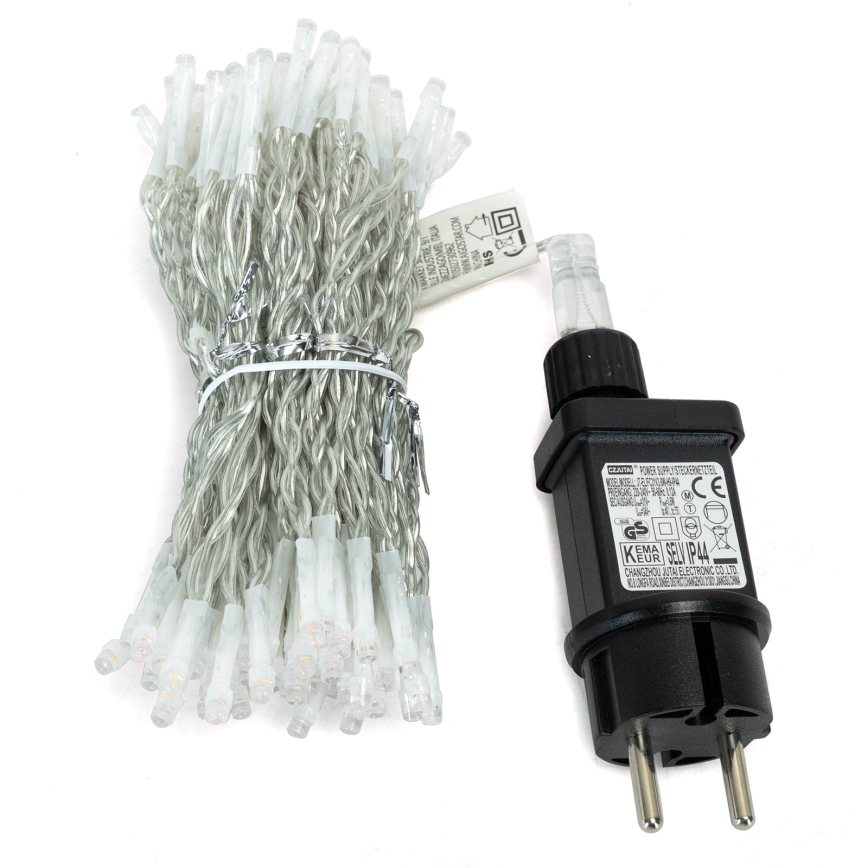 Aigostar - Guirlande lumineuse de Noël LED extérieure 300 LED, 8 modes, 3 x 1 m, IP44, blanc chaud, avec télécommande