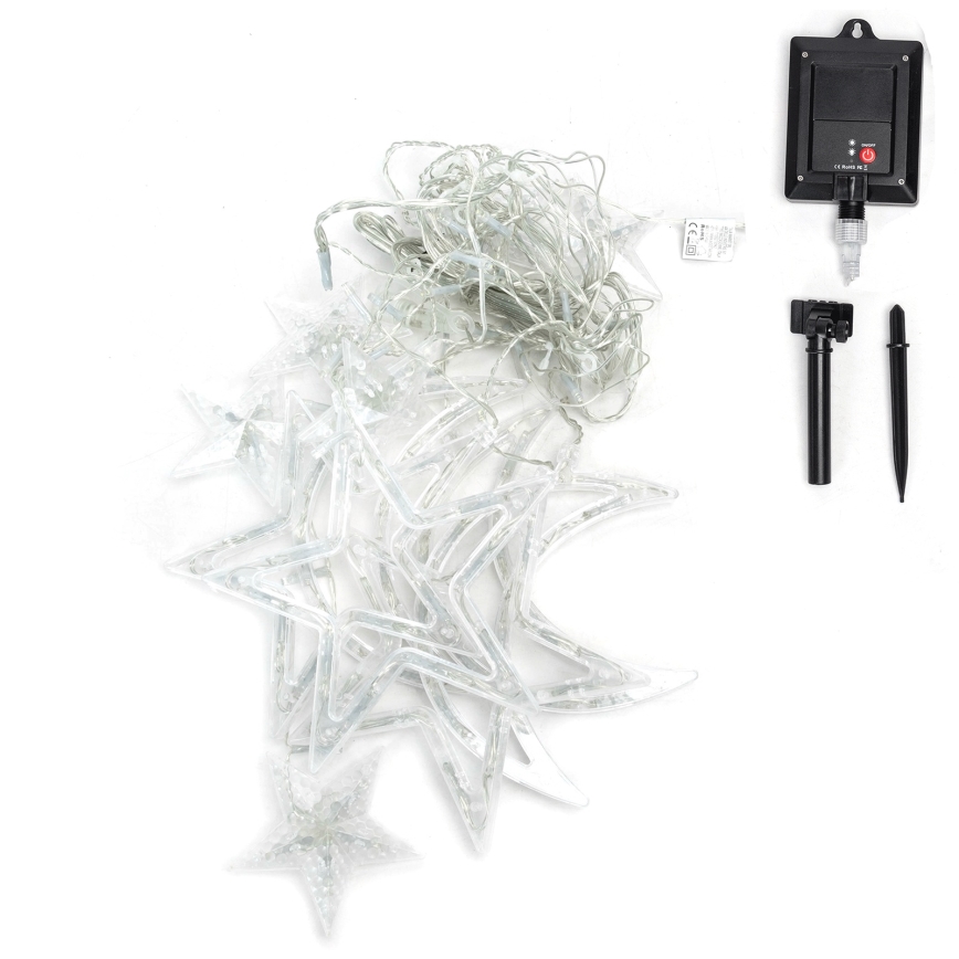 Aigostar - Guirlande solaire de Noël 120 LED, 8 fonctions, 3 x 0,6 m, 500 mAh, IP65, multicolore