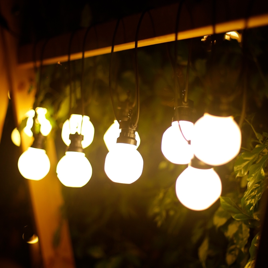Aigostar - Guirlande décorative d'extérieur 10xLED/8m IP44 blanche chaude