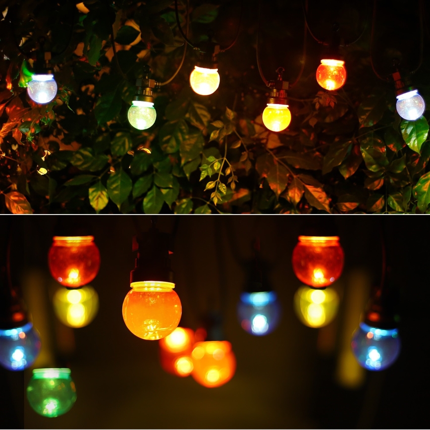 Aigostar - Guirlande décorative d'extérieur 10xLED/8m IP44 blanche chaude