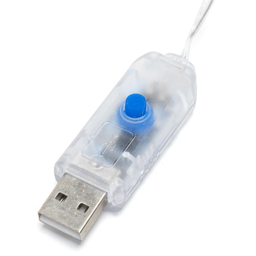 Aigostar - Guirlande décorative LED 80xLED/5W/USB 13 m blanc chaud