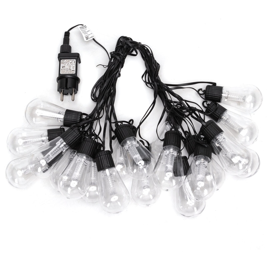 Aigostar - Guirlande décorative LED d'extérieur 20 LED/13 m IP44 blanc froid