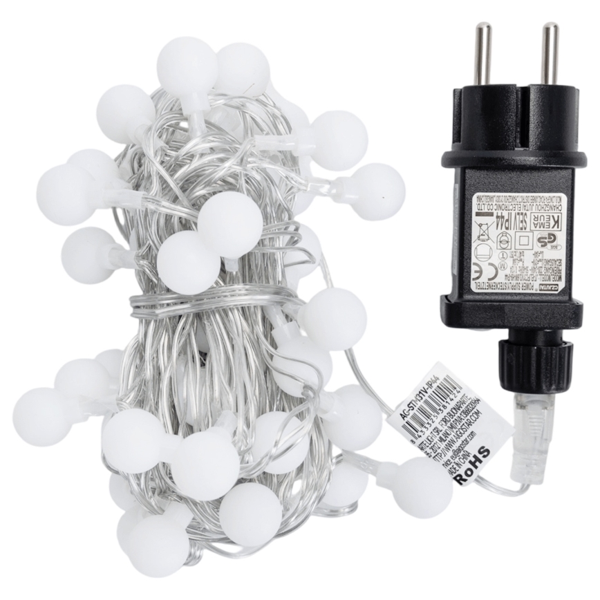 Aigostar - Guirlande LED d'extérieur décorative 50 LED, 8 fonctions, 5 m, IP44, multicolore