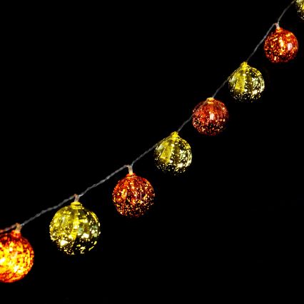 Aigostar - Guirlande LED 20 LED / 3 piles AA, 2 m, blanc chaud