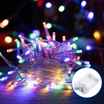 Aigostar - guirlande LED 50xLED/3xAA 5,3m multicolore