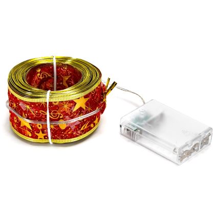 Aigostar - Guirlande LED 50xLED/3xAA 5m blanc chaud et rouge