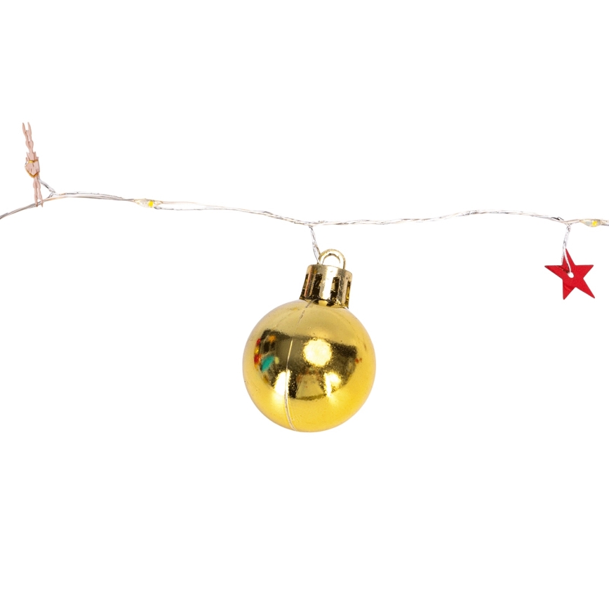 Aigostar - Guirlande LED de Noël 20xLED/3xAA 2m blanc chaud