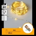 Aigostar - guirlande LED décorative avec bouchon pour bouteille 40xLED/3xLR44 4m blanc chaud
