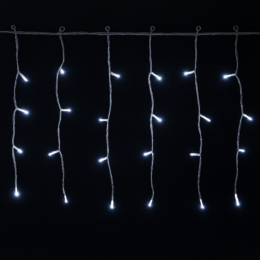 Aigostar - Guirlande lumineuse LED extérieure de Noël 300xLED/8 fonctions 3xAA 18x0,4m IP44 blanc froid