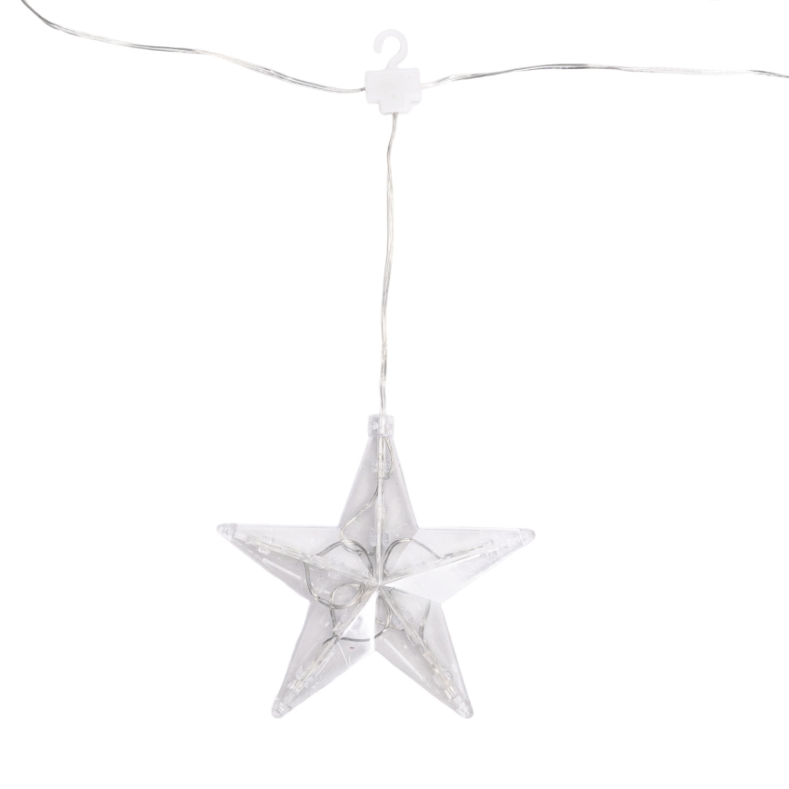 Aigostar - Guirlande lumineuse LED extérieure 70 LED 1,2×1 m IP44 blanc froid, motif étoiles