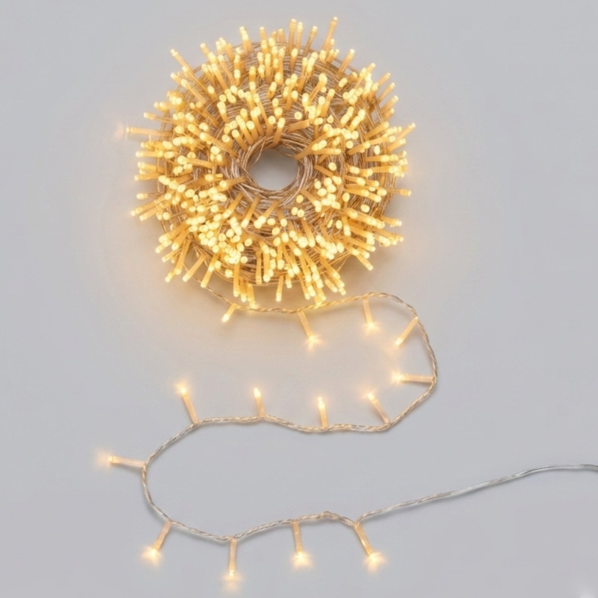 Aigostar - guirlande LED d'extérieur pour Noël 2000xLED/8 fonctions 103m IP44 blanc chaud