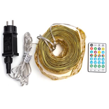 Aigostar - Guirlande d'extérieur intelligente LED RGBICW MESH 100 LED 10 m IP44 + télécommande
