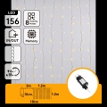 Aigostar - Guirlande lumineuse de Noël extérieure LED 156xLED/8 fonctions 4,2x1,2m IP44 blanc chaud