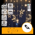 Aigostar - Guirlande lumineuse de Noël LED extérieure 120 LED, 6 W, 230 V, 8 fonctions, 3 × 0,6 m, IP44, blanc chaud + télécommande