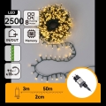 Aigostar - Guirlande lumineuse de Noël LED extérieure 2 500 LED / 8 fonctions, 53 m, IP44, blanc chaud