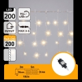 Aigostar - Guirlande lumineuse de Noël LED extérieure 200 LED 8 x 0,4 m IP44 blanc chaud