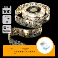 Aigostar - guirlande lumineuse LED de Noël 100xLED/3xAA 10 m blanc chaud, argentée