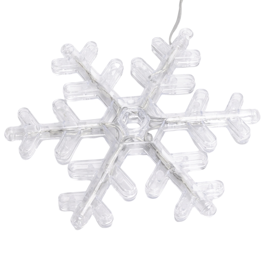 Aigostar - Guirlande lumineuse LED extérieure 84 LED / 8 fonctions 1,2 x 1 m IP44 blanc froid à motifs flocons