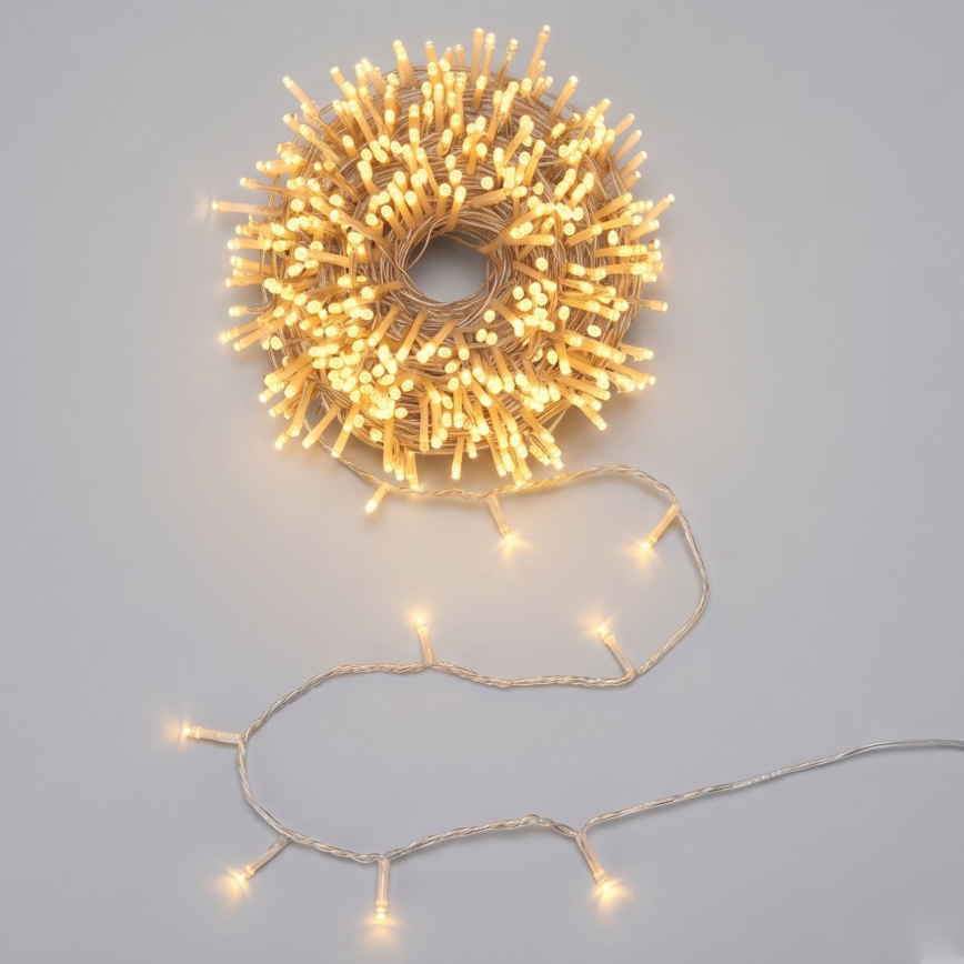 Aigostar - Guirlande lumineuse LED d'extérieur pour Noël, 1000 LED / 8 fonctions, 103 m, IP44, blanc chaud