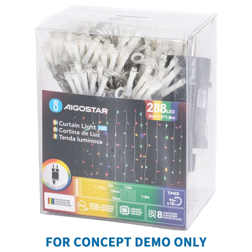 Aigostar - Guirlande lumineuse LED d'extérieur pour Noël, 1000 LED / 8 fonctions, 103 m, IP44, blanc chaud