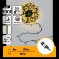 Aigostar - Guirlande lumineuse LED d'extérieur pour Noël 1000 LEDs/8 fonctions 103 m IP44 blanc chaud