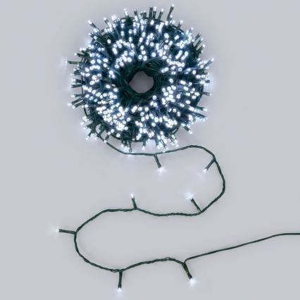 Aigostar - Guirlande lumineuse LED d'extérieur pour Noël, 150 LED, 8 modes, 18 m, IP44, blanc froid
