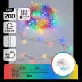 Aigostar - Guirlande lumineuse LED d'extérieur pour Noël 200xLED / 8 fonctions, 3xAA, 6,3 m, IP44, multicolore