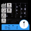 Aigostar - Guirlande solaire LED de Noël 100xLED/8 fonctions 8x0,4m IP65 blanc froid 800 mAh