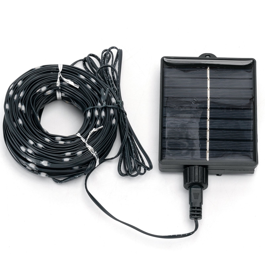 Aigostar - Guirlande de Noël solaire à LED 300xLED/8 fonctions 32m IP65 blanc froid 1200 mAh