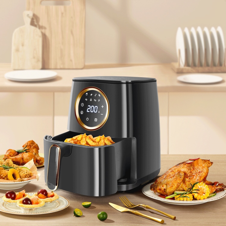 Aigostar - Heißluftfritteuse 1400W/230V 4,2l schwarz