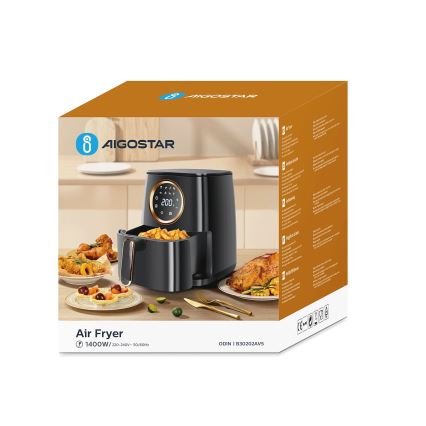 Aigostar - Heißluftfritteuse 1400W/230V 4,2l schwarz