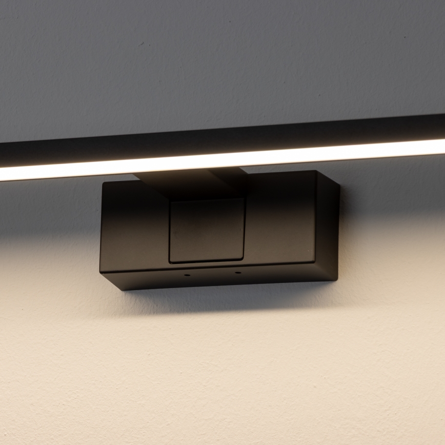 Aigostar - Illuminazione LED per specchio da bagno LED/8W/230V 4000K 40 cm IP44 nero