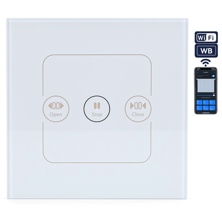Aigostar - Interrupteur intelligent 230V pour commande de stores, Wi-Fi (Tuya)
