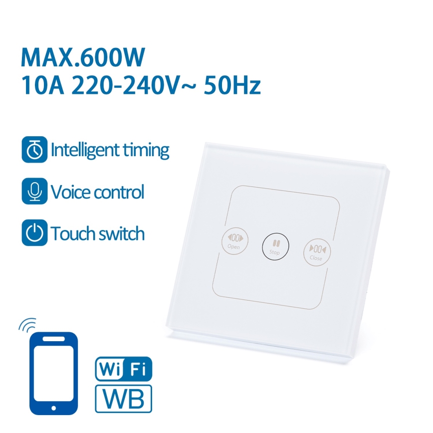 Aigostar - Interrupteur intelligent 230V pour commande de stores, Wi-Fi (Tuya)