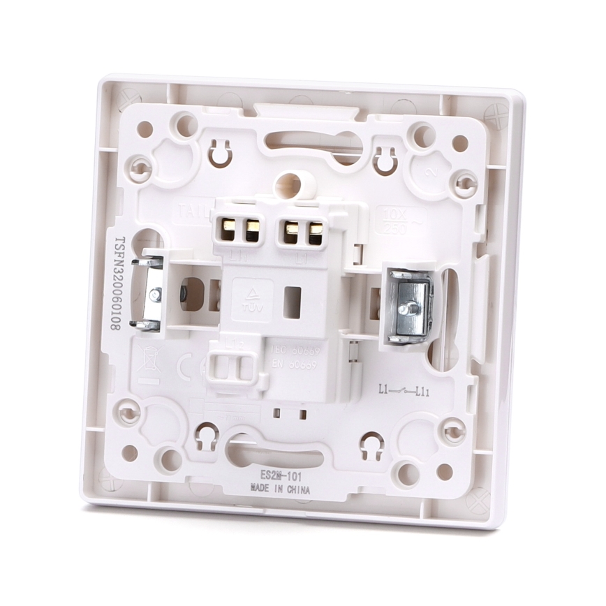 Aigostar - Interrupteur simple avec cadre č. 1 blanc