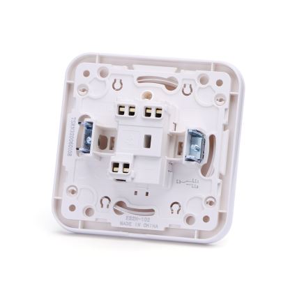 Aigostar - Interrupteur simple avec cadre n° 5 blanc